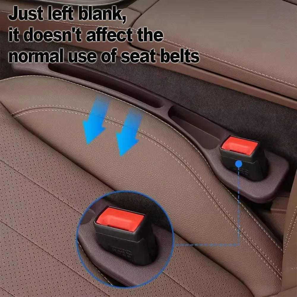 2pcs Car Seat Gap Filler Organizer Waterproof Car Seat Gap Plug Strip with 2 Grooves Seat Gap Storage Auto Interior Accessorie