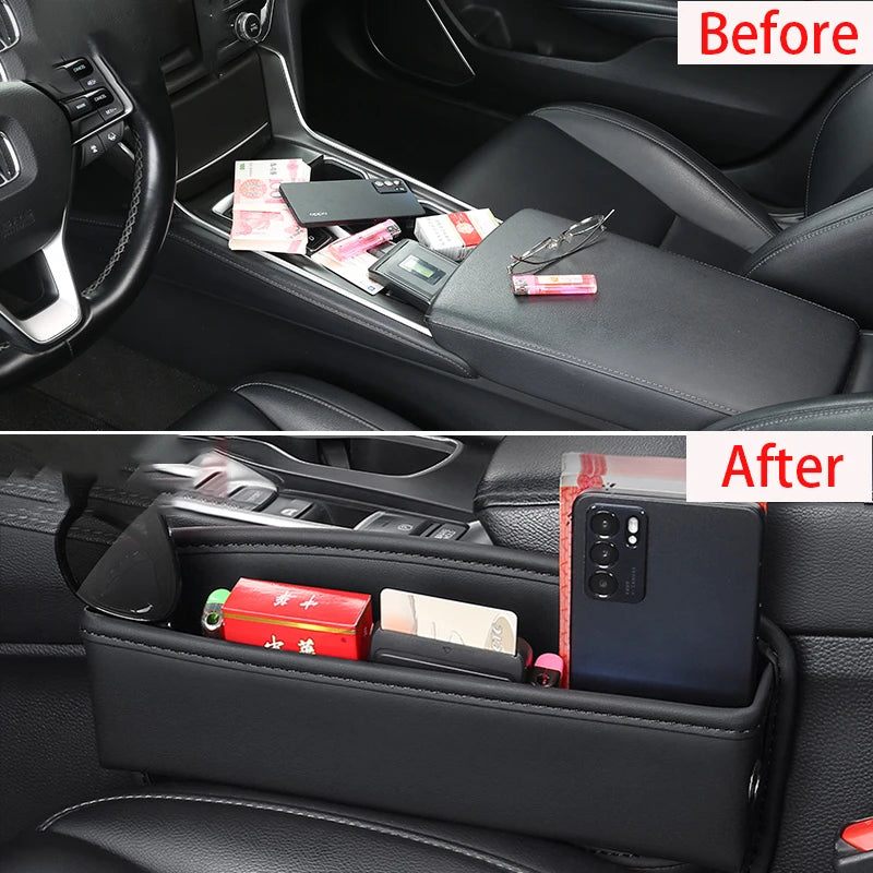 For Kia Carnival Sedona Sorento MQ4 2020~2025 Car Seat Gap Filler Storage Box Sundries Tidying Pocket Organizer Case Accessories