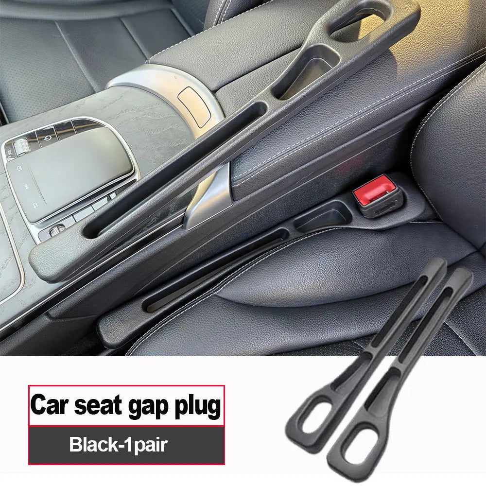2pcs Car Seat Gap Filler Organizer Waterproof Car Seat Gap Plug Strip with 2 Grooves Seat Gap Storage Auto Interior Accessorie