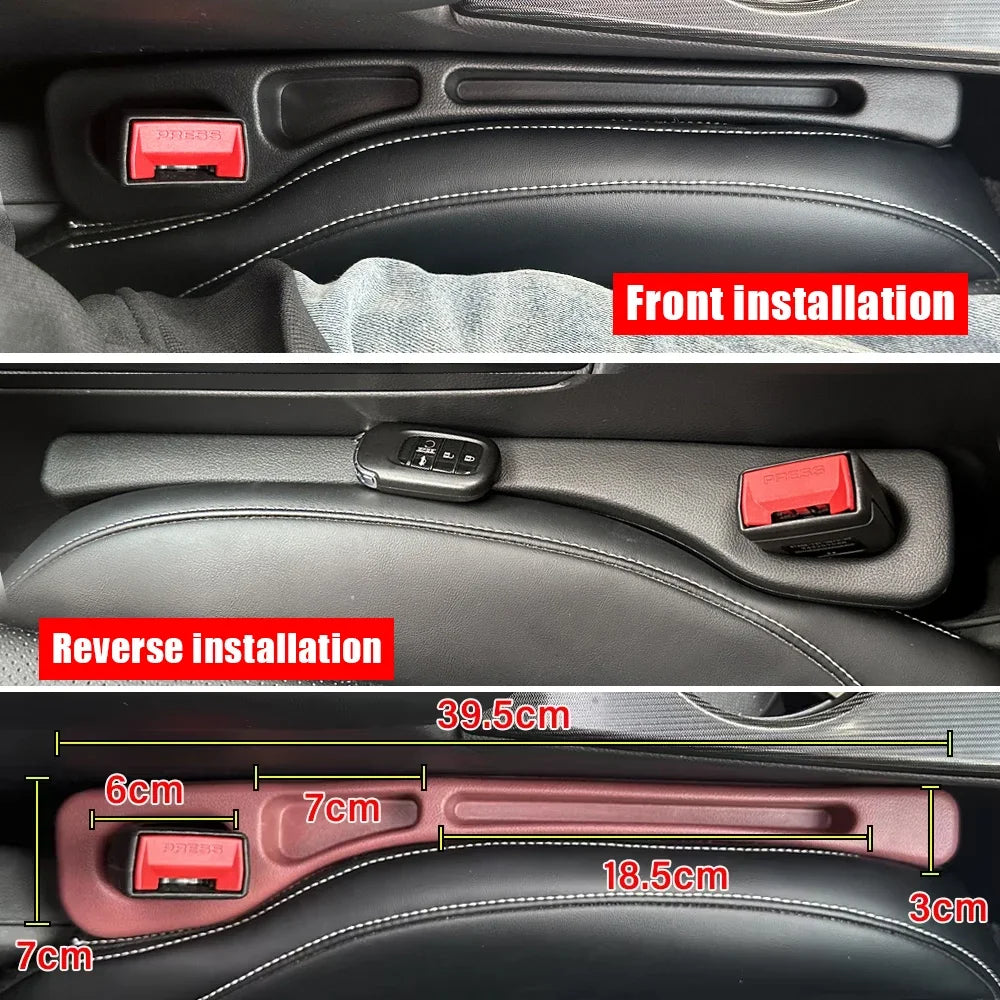 1 Pair Universal Car Seat Gap Plug Strip Side Seam Car Gap Filler Leak Proof Seat Gap Storage Organizer Auto Interior Decoration