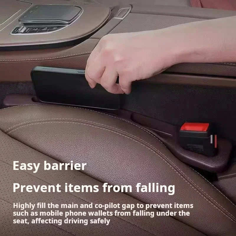 Car Seat Gap Filler Organizer Waterproof Leak Strip Car Seat Gap Plug Strip with 2 Grooves Seat Gap Storage Interior Accessories