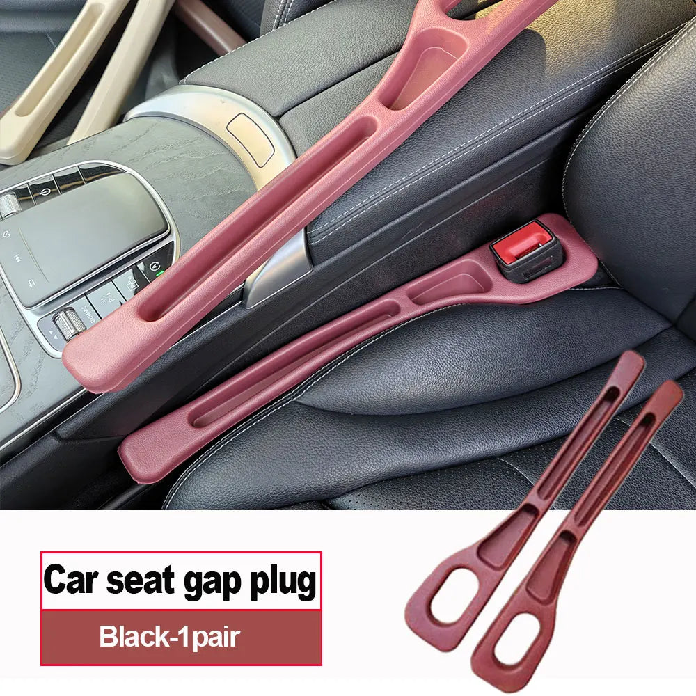 2pcs Car Seat Gap Filler Organizer Waterproof Car Seat Gap Plug Strip with 2 Grooves Seat Gap Storage Auto Interior Accessorie