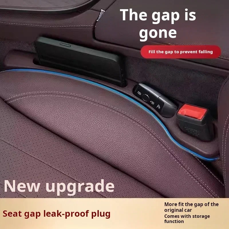 Car Seat Gap Filler Organizer Waterproof Leak Strip Car Seat Gap Plug Strip with 2 Grooves Seat Gap Storage Interior Accessories