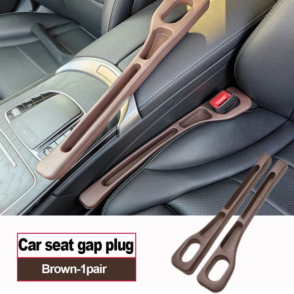 2pcs Car Seat Gap Filler Organizer Waterproof Car Seat Gap Plug Strip with 2 Grooves Seat Gap Storage Auto Interior Accessorie
