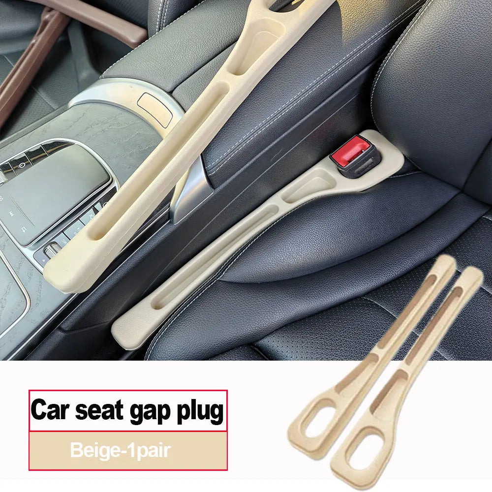 2pcs Car Seat Gap Filler Organizer Waterproof Car Seat Gap Plug Strip with 2 Grooves Seat Gap Storage Auto Interior Accessorie